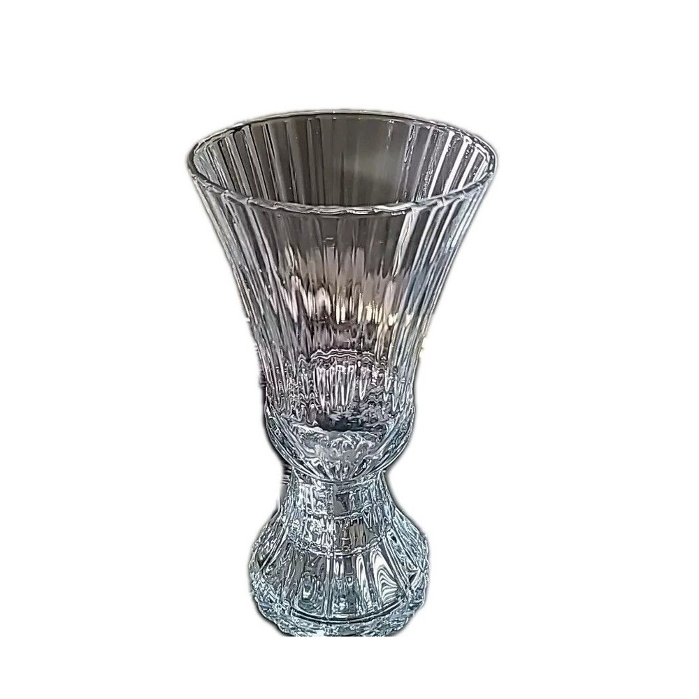 Vtg*Homco* Votive Cup Sconce/ Candle Holder *Glass 7” Tall* Clear Glass